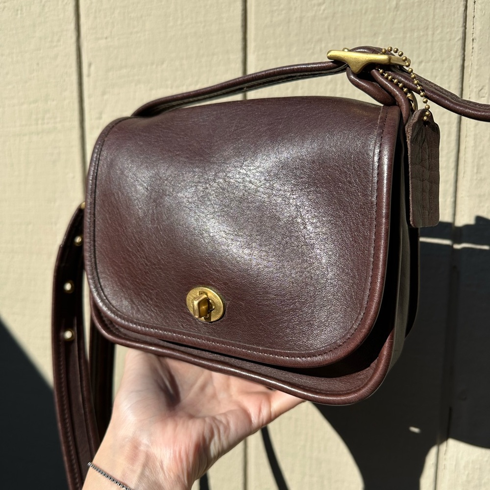 Vintage Coach Bag Legacy Small Flap 9965 Mahogany